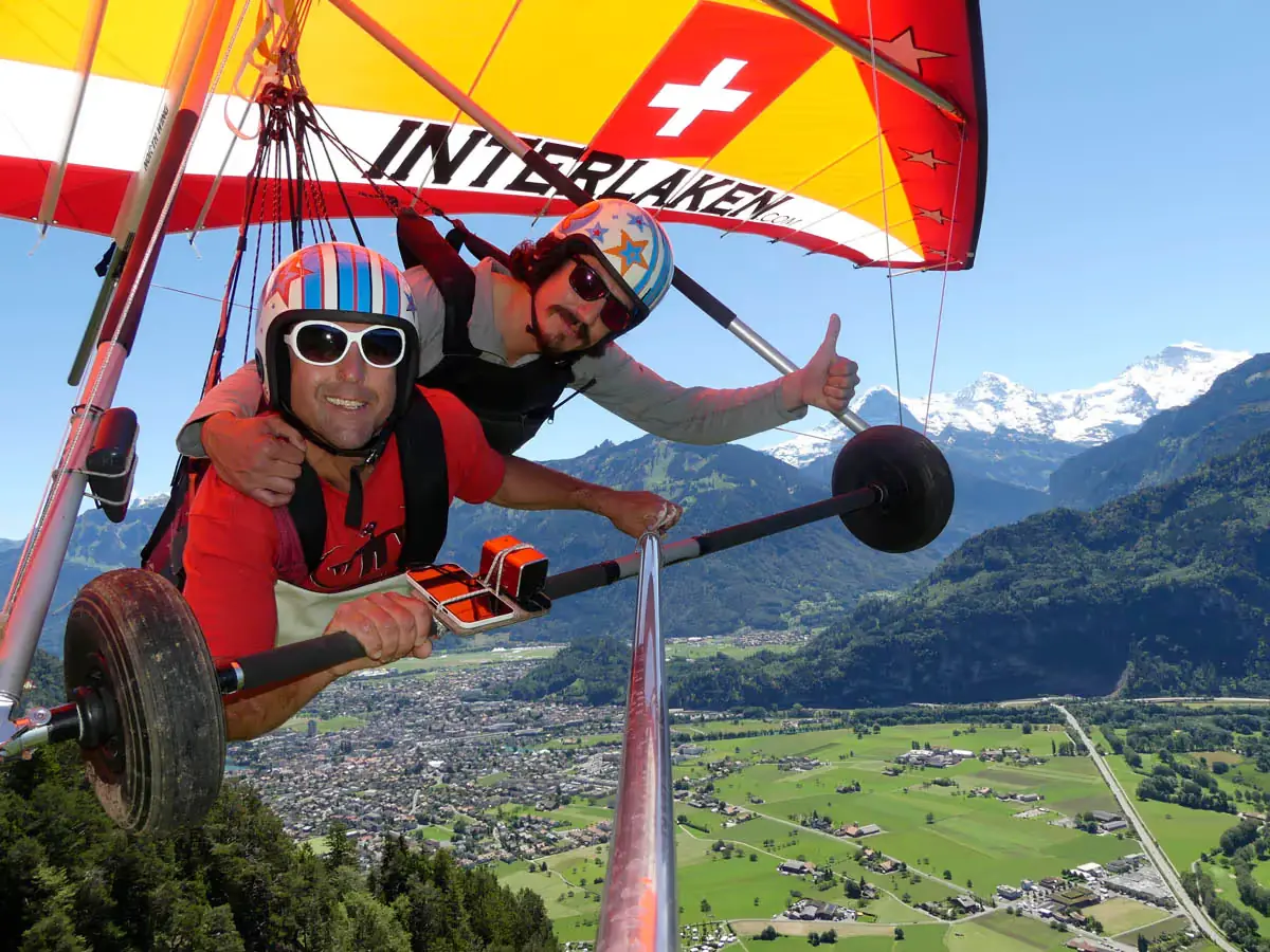 Winter Hang Gliding in Interlaken: Fly Under a Winter Sky